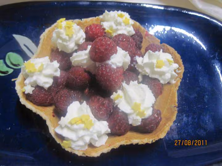 Coupes dessert aux framboises amp chantilly