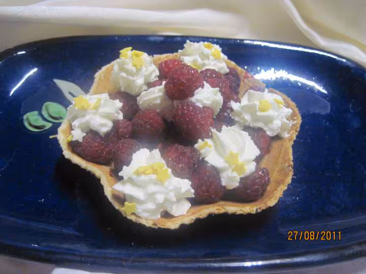 Coupes dessert aux framboises amp chantilly