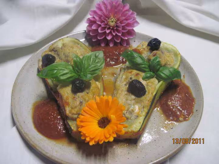 Courgettes farcies au poisson et anchois