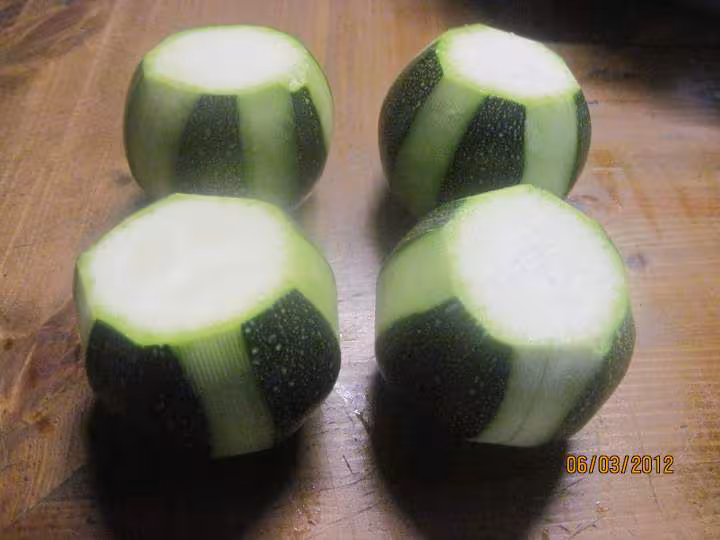 Courgettes rondes aaux oeufs gratinees