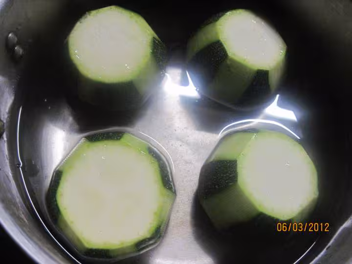 Courgettes rondes aaux oeufs gratinees