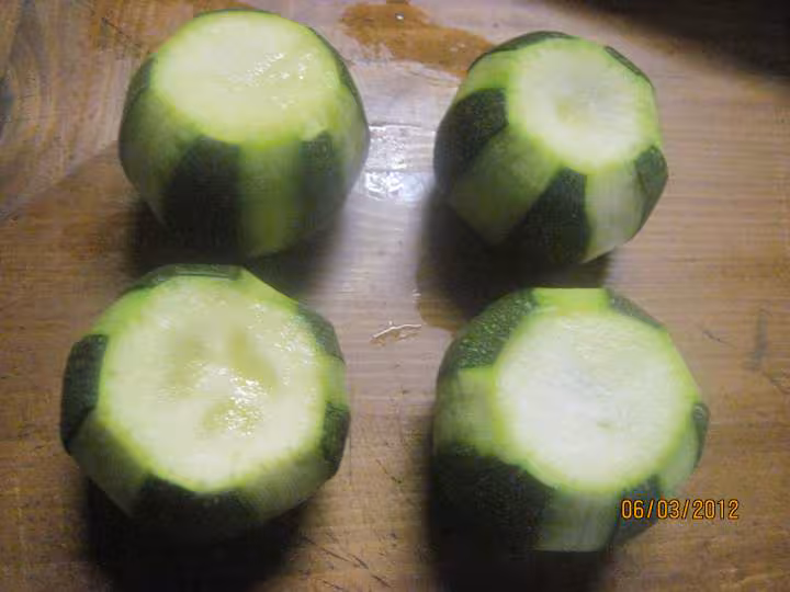 Courgettes rondes aux oeufs gratinees