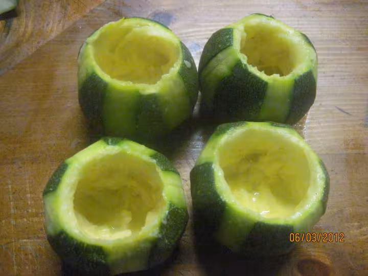 Courgettes rondes aux oeufs gratinees