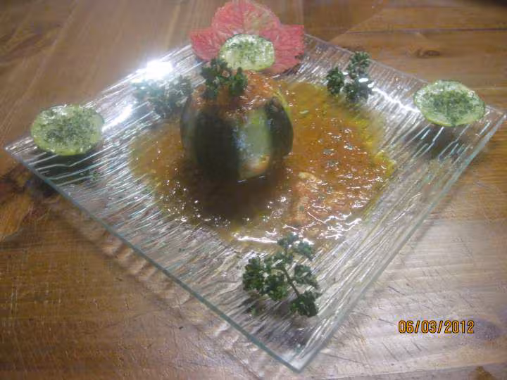 Courgettes rondes aux oeufs gratinees