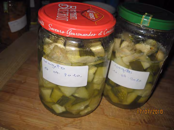Courgettes sterilisees