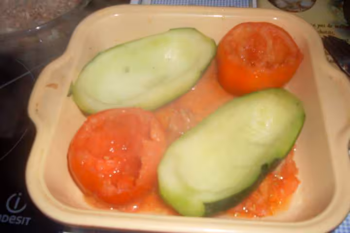 Courgettes tomates farcis