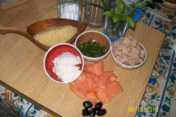 Couronne de riz au thon saumon et fromage