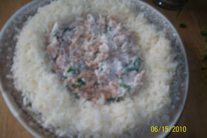 Couronne de riz au thon saumon et fromage