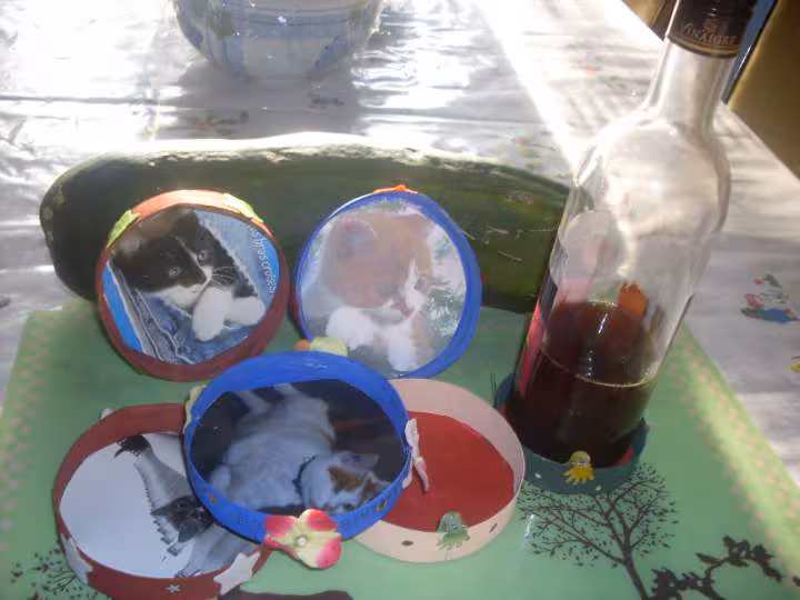 Couvercles poses bouteilles