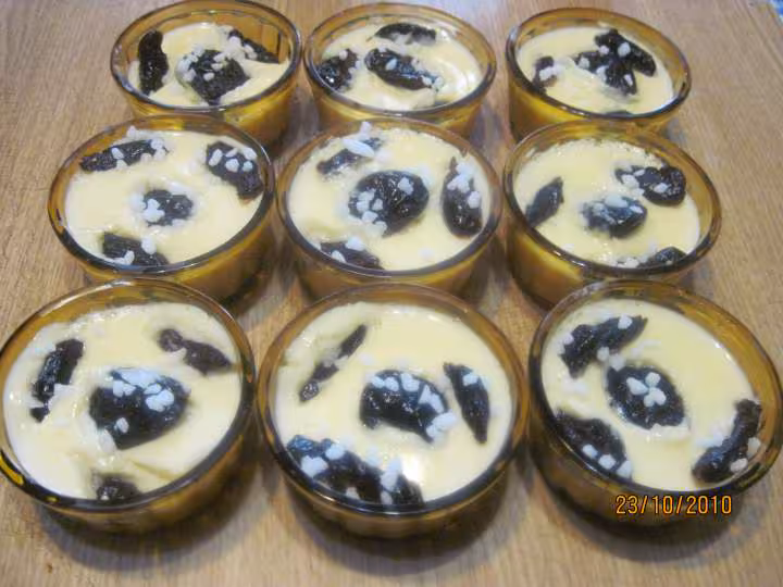 Creme a la vanille aux pruneaux