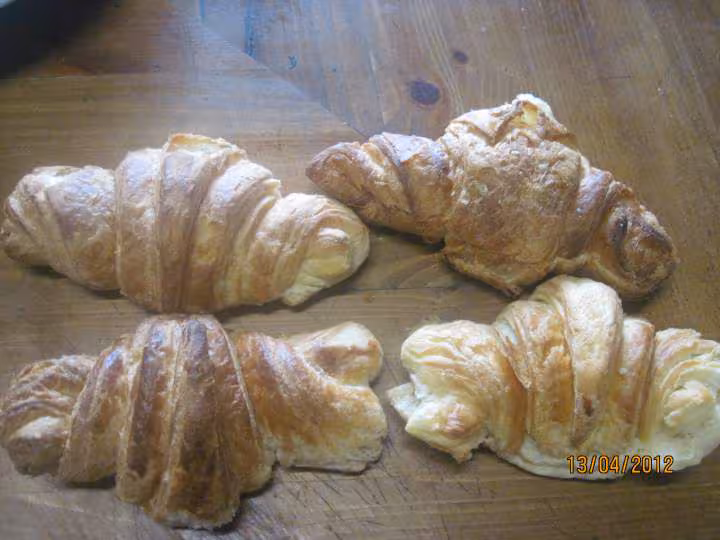 Croissants fourres jambon champignons en sauce