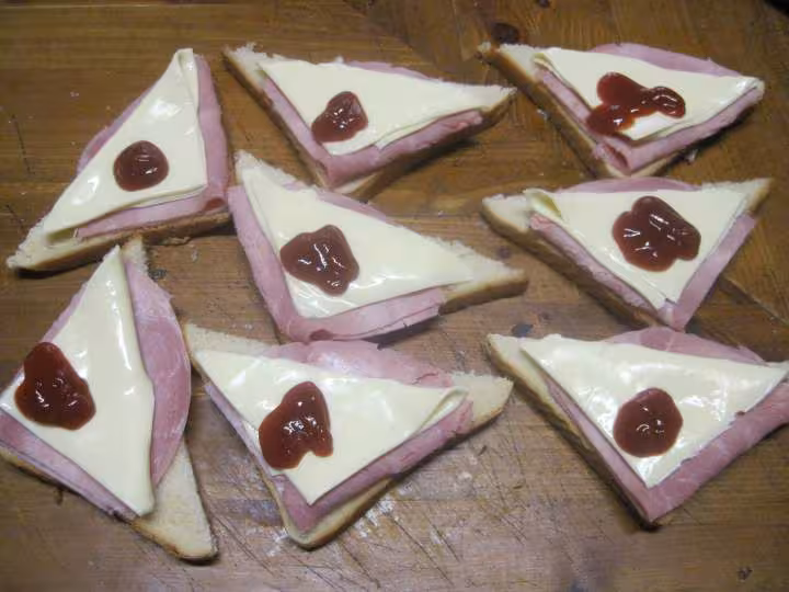 Croques monsieur au ketchup