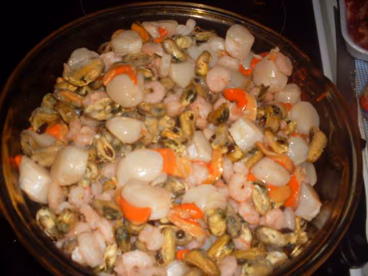 Crumble aux fruits de mer