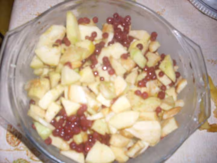 Crumble aux pommes amp airelles rapide