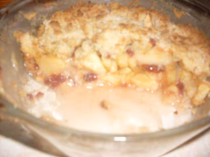 Crumble aux pommes amp airelles rapide