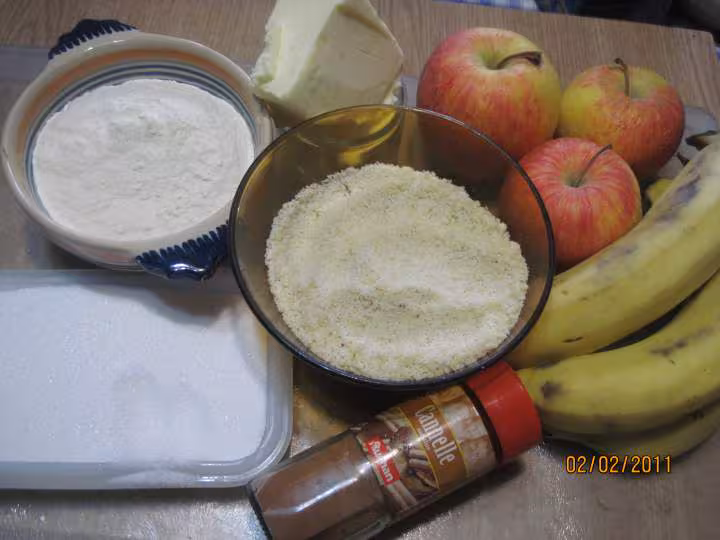 Crumble aux pommes amp bananes