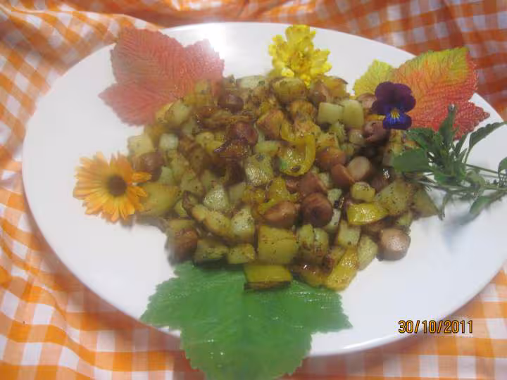 Cuisiner des restes oignon poivron saucisses