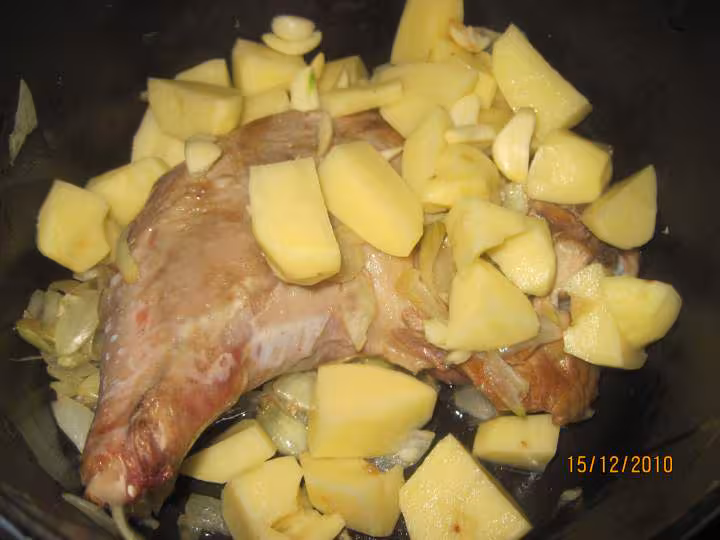 Cuisse de dinde aux legumes et chataignes