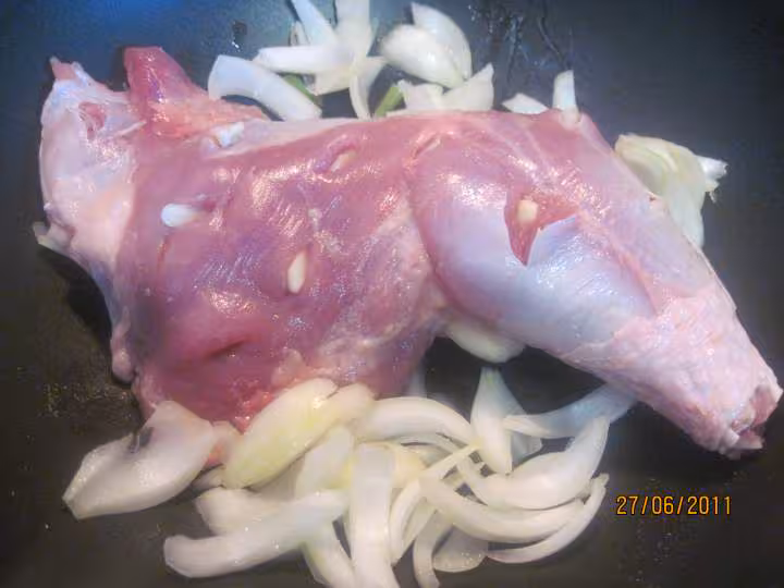 Cuisse de dinde en sauce