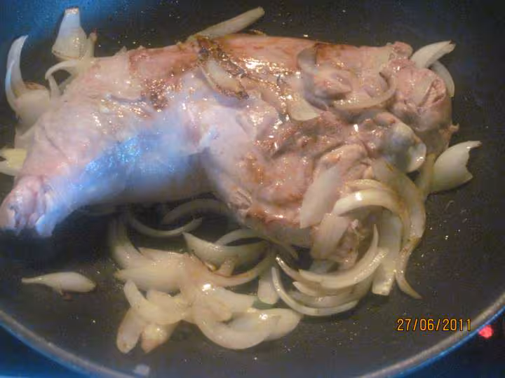 Cuisse de dinde en sauce