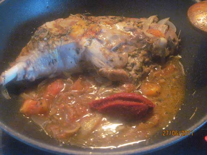 Cuisse de dinde en sauce