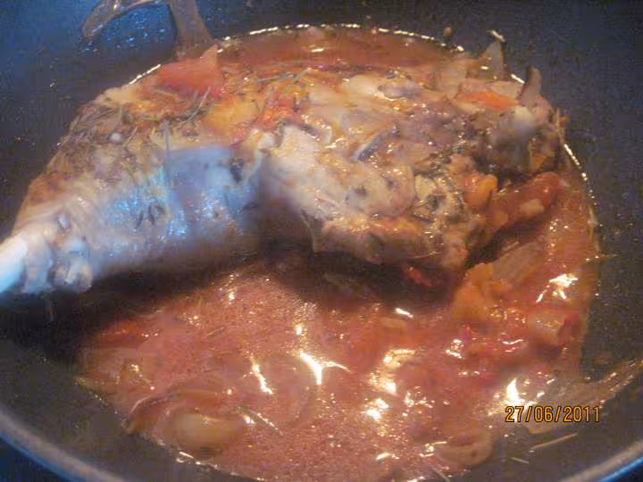Cuisse de dinde en sauce