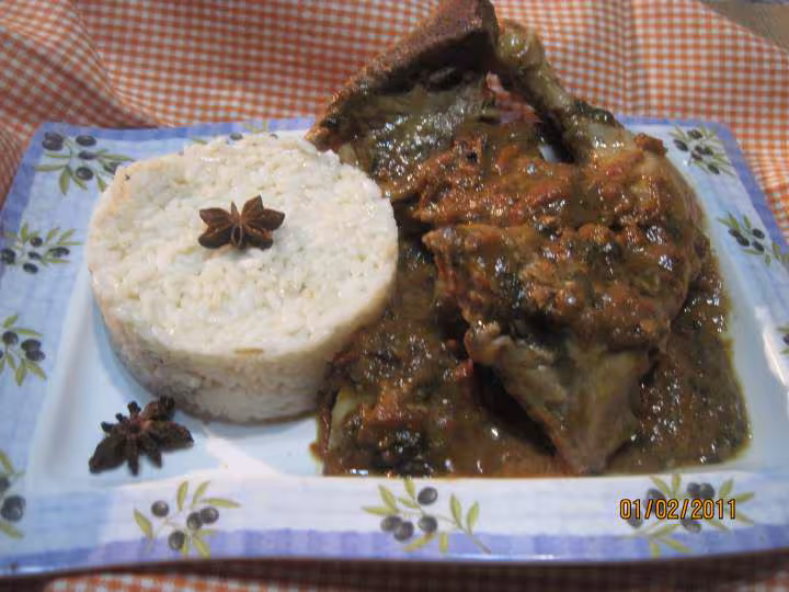 Cuisse de poulet en sauce te massale