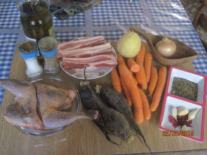 Cuisses de canard aux carottes amp radis noirs
