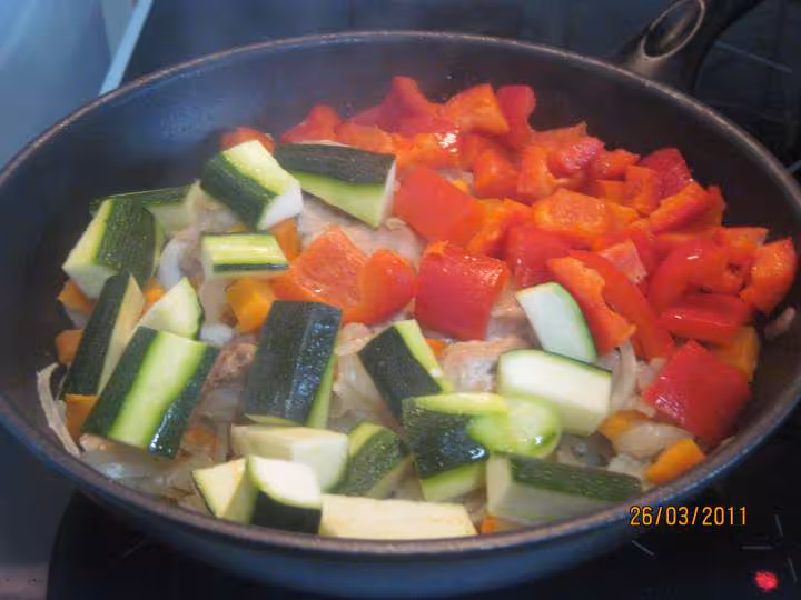 Cuisses de dinde aux legumes varies