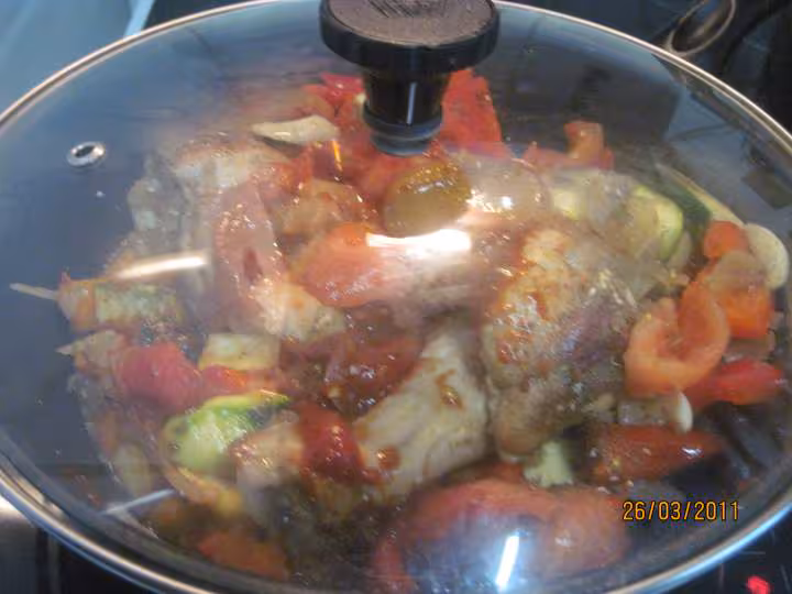 Cuisses de dinde aux legumes varies