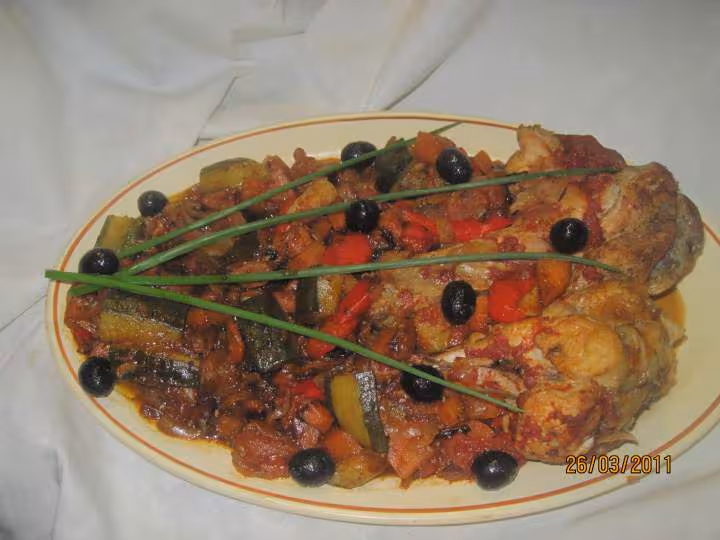 Cuisses de dinde aux legumes varies