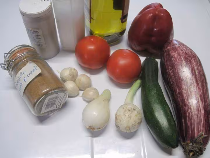 Cuisses de poulet a la ratatouille