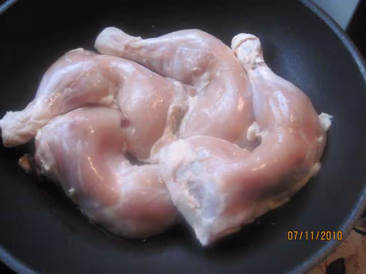 Cuisses de poulets au curry et legumes