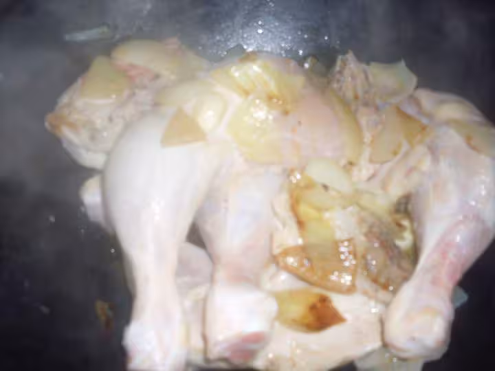 Cuisses de poulets aux legumes