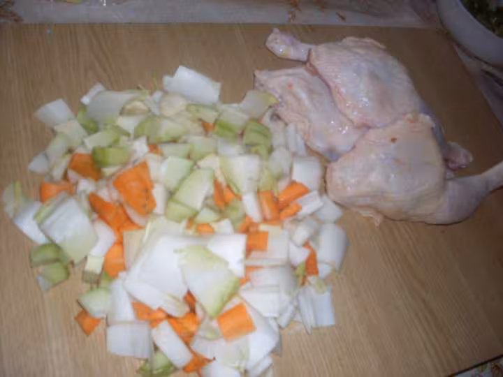 Cuisses de poulets aux legumes