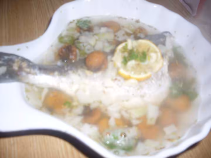 Daurade aux chataignes vin blanc mo photo