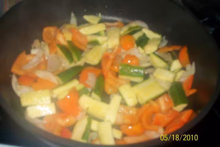Des de roti de porc aux legumes