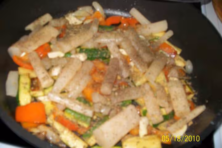 Des de roti de porc aux legumes