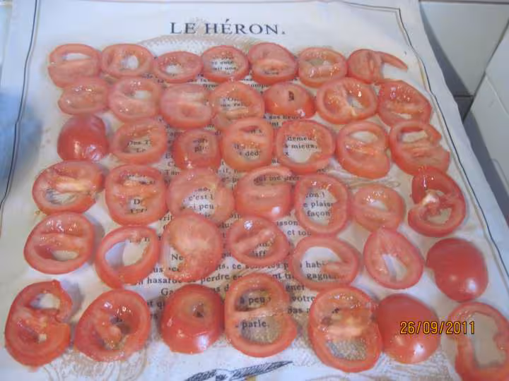 Deshydratation des tomates sechees