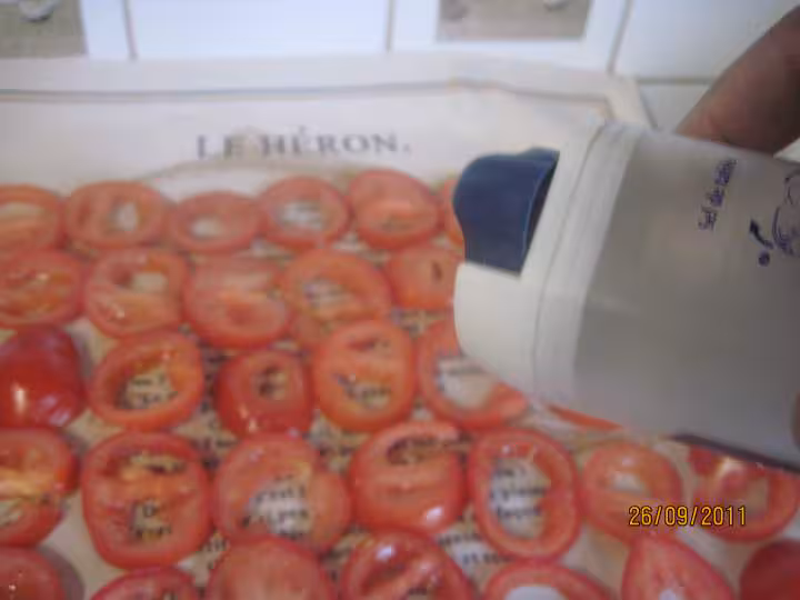 Deshydratation des tomates sechees