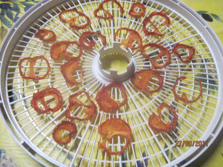 Deshydratation des tomates sechees