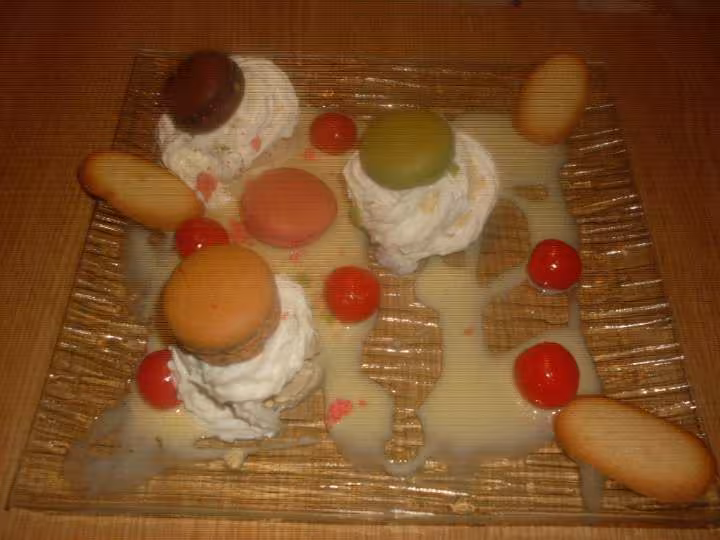 Dessert composees garnis