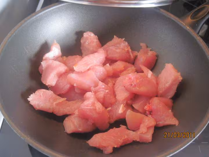 Emince de dinde aux legumes