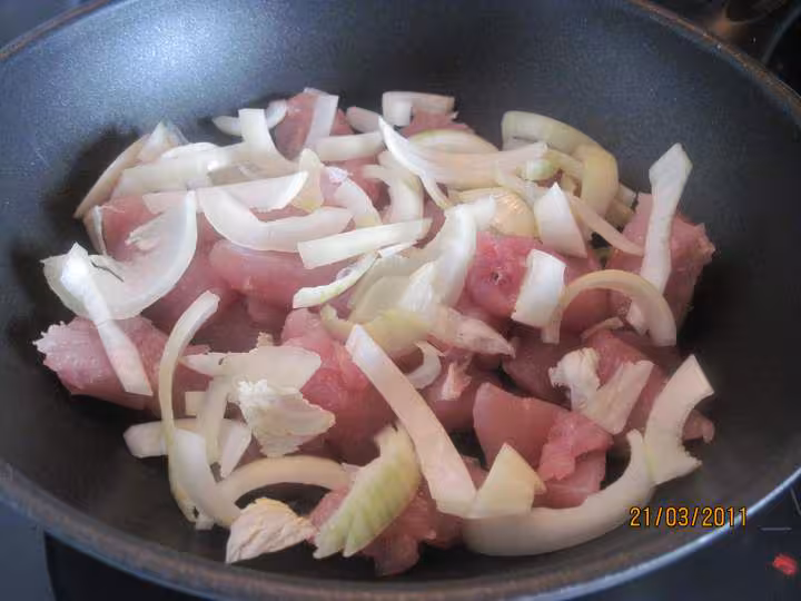 Emince de dinde aux legumes