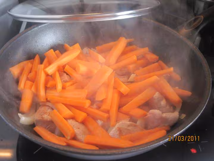 Emince de dinde aux legumes