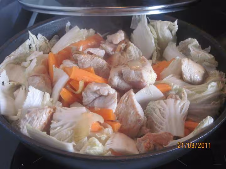 Emince de dinde aux legumes