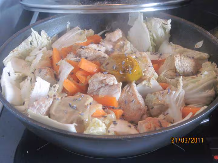 Emince de dinde aux legumes