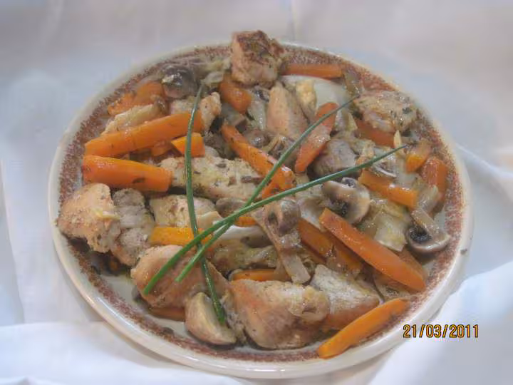 Emince de dinde aux legumes