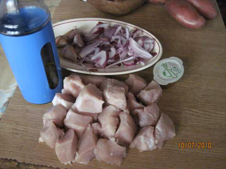 Emince de porc aux pommes de terre