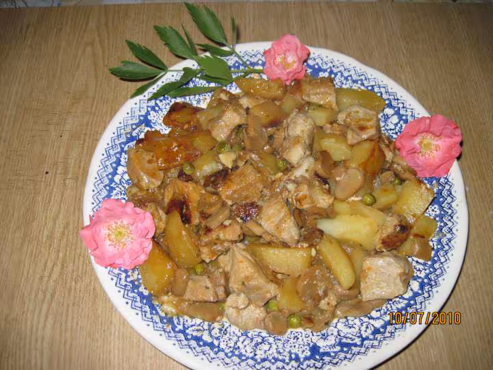 Emince de porc aux pommes de terre
